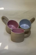 Kubki - Pastelowy kubek ceramiczny. Ceramika ręcznie robiona - miniaturka - grafika 1