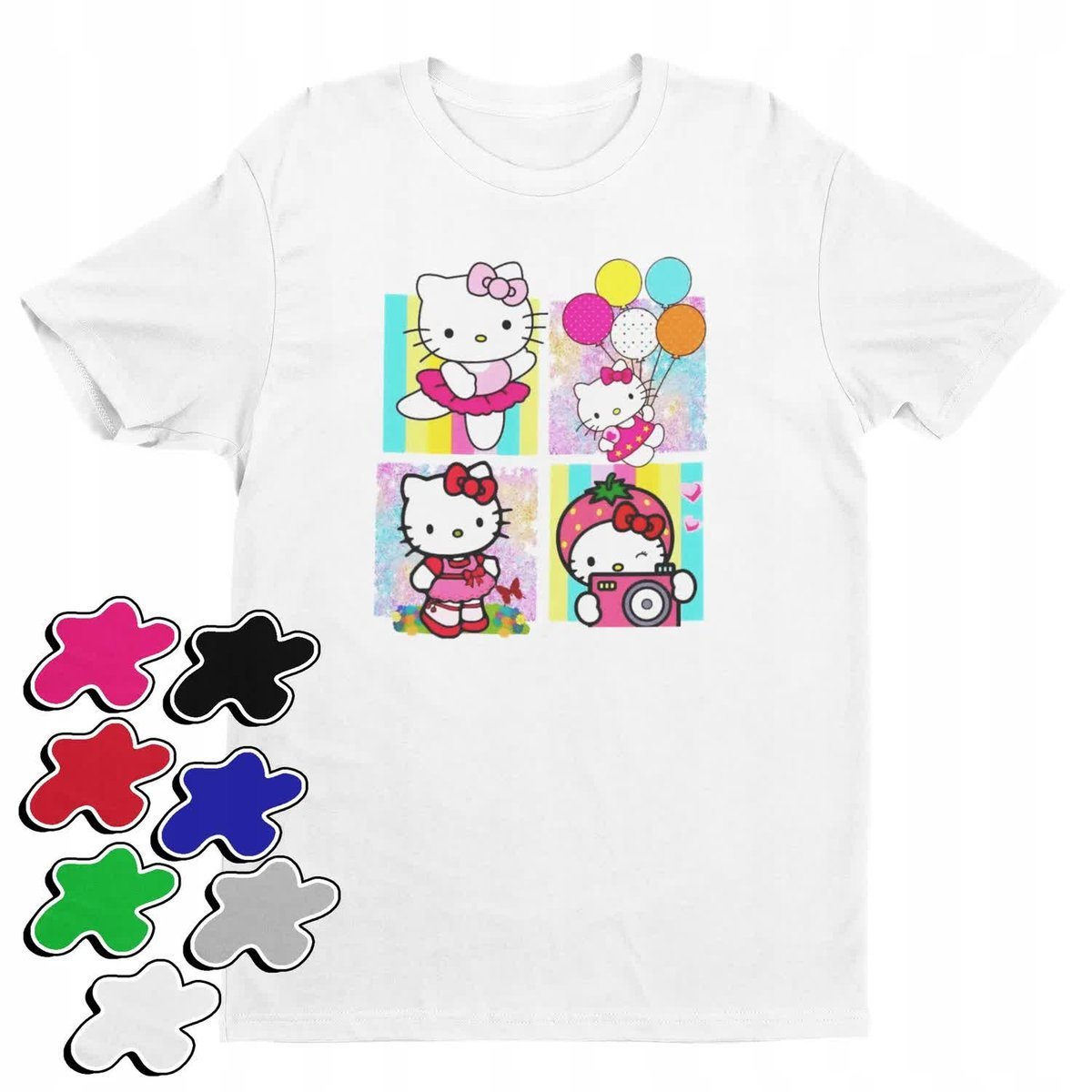 Koszulka Dziecięca Z Nadrukiem Hello Kitty Kot Dla Dziewczynki -M 134-140