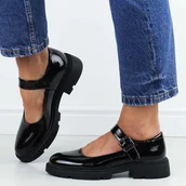 Półbuty damskie - Czarne lakierowane półbuty damskie Vinceza 62179 - miniaturka - grafika 1