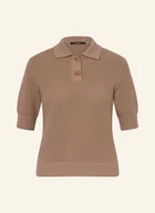 Moda i Uroda OUTLET - Windsor. Koszulka Polo Z Dzianiny Regular Fit braun - miniaturka - grafika 1