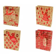 Opakowania i torebki na prezenty - Torba prezentowa świąteczna 26x32x10 mix Nowa - miniaturka - grafika 1