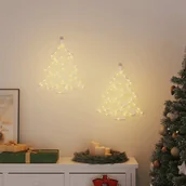 Oświetlenie świąteczne - vidaXL Lampki choinkowe sylwetka choinki 2 szt. 50 LED - miniaturka - grafika 1