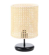 Lampy stojące - Lampa stołowa BOHO MIDI BLACK rattan naturalny - miniaturka - grafika 1