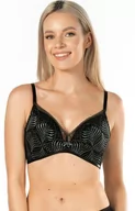 Biustonosze - Biustonosz double push-up bez fiszbin Diana, Kolor czarno-zielony, Rozmiar 65C, Mefemi - Intymna - miniaturka - grafika 1