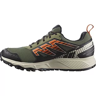 Salomon Męskie buty trekkingowe Gore-TEX Hiking Shoe, ciemnozielone/Rainy Day/Scarlet Ibis, 45 1/3 EU, Deep Lichen Green Rainy Day Scarlet Ibis, 45 1/3 EU - Buty trekkingowe męskie - miniaturka - grafika 1
