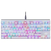 Klawiatury - Motospeed CK101 RGB biała WHITE RED SWITCH - miniaturka - grafika 1