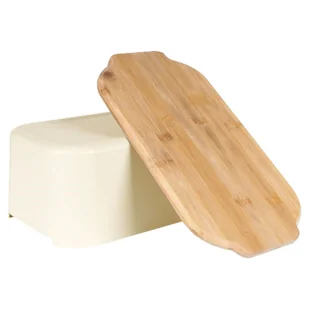 CHLEBAK Z DESKĄ BAMBUSOWĄ KREMOWY 259303 - Chlebaki - miniaturka - grafika 8