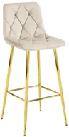 Taborety i hokery - Hoker welurowy beżowy glamour G4-F89 - miniaturka - grafika 1