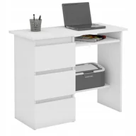 Biurka - Tanie biurko do pokoju dziecięcego Beta 2 białe odwrotne, lewe - miniaturka - grafika 1