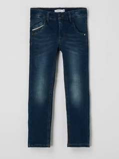 Spodnie i spodenki dla chłopców - Jeansy o kroju slim fit z mieszanki wiskozy model ‘Theo’ - grafika 1