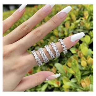 Pierścionek pozłacany cyrkonie stal chirurgiczna platerowana złotem PST866, Rozmiar pierścionków: US7 EU14 - Pierścionki - miniaturka - grafika 1