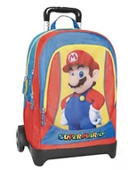 Plecaki szkolne i tornistry - SUPER MARIO Super Mario plecak szkolny na kółkach, regulowany uchwyt, odpinany wózek, wyściełane i regulowane paski na ramię, 2 główne komory, kieszeń przednia, zamki błyskawiczne, 30 x 44 wys. x 20 - miniaturka - grafika 1