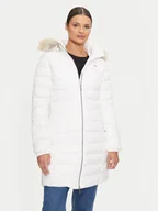 Kurtki damskie - Tommy Jeans Kurtka puchowa Essential DW0DW18864 Biały Slim Fit - miniaturka - grafika 1