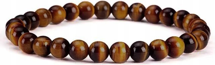 Bransoletka Tygrysie Oko Kamień Regulowana Elastyczna Ręcznie Robiona