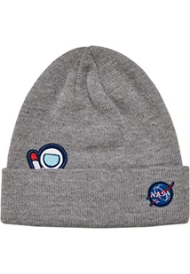 Mister Tee Czapka beanie NASA Embroidery Hat, szara, rozmiar uniwersalny, Heathergrey, jeden rozmiar - Czapki damskie - miniaturka - grafika 1