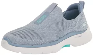 Skechers Damskie sneakersy Go Walk 6 Glimmering, Niebieska tkanina turkusowa wykończenie, 39 EU - Sneakersy damskie - miniaturka - grafika 1