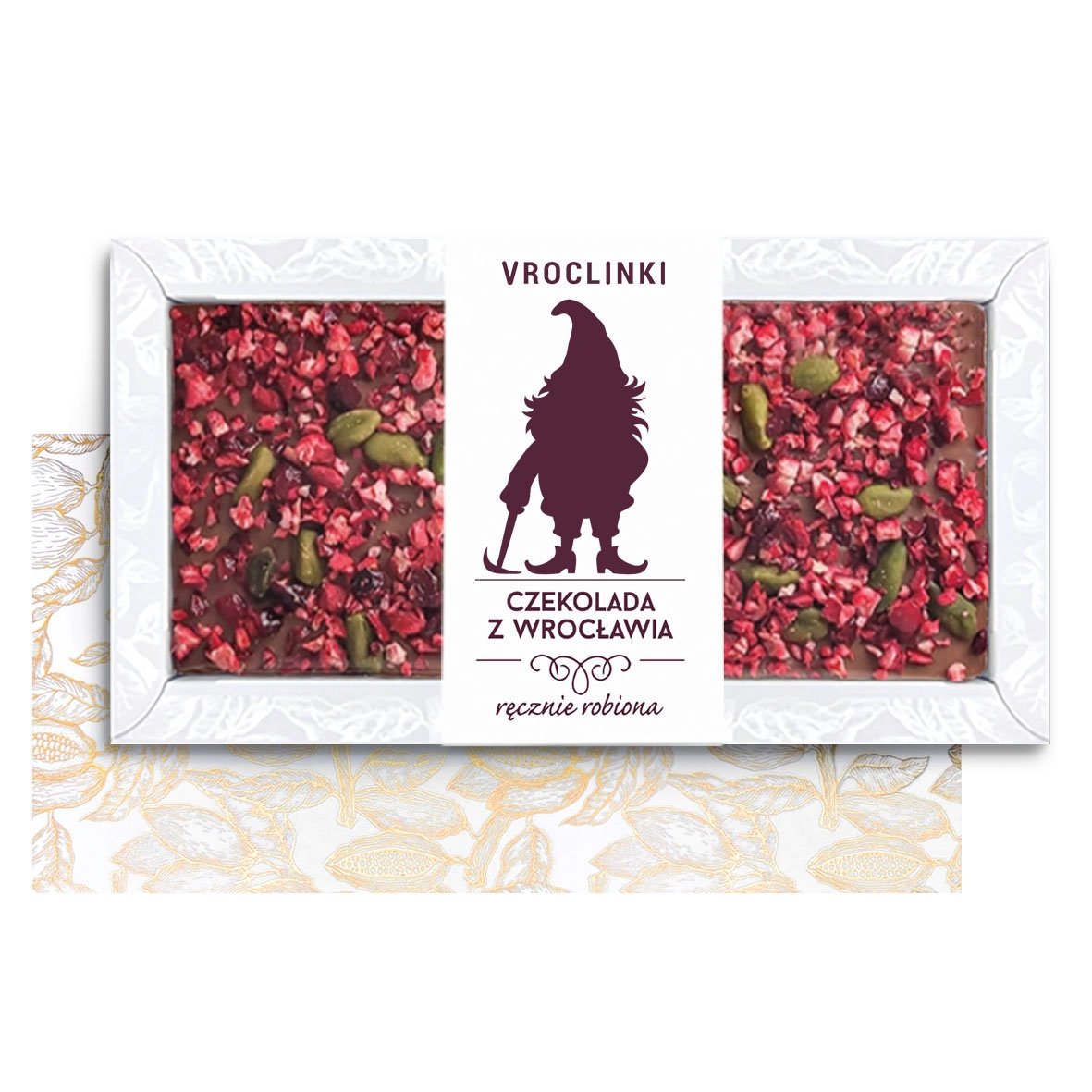 Czekolada Mleczna z Żurawiną i Pistacjami z Wrocławia (80g)