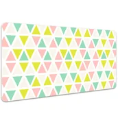 Podkładki na biurko - Podkładka na biurko z nadrukiem Trójkąty w różnych kolorach 100x50 cm - miniaturka - grafika 1
