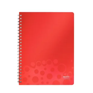 Leitz Zeszyt BEBOP A4 / 80K KRATKA CZERWONY 1SZT 45730025 - Zeszyty szkolne - miniaturka - grafika 1