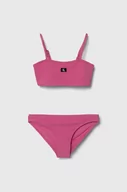 Stroje kąpielowe dla dziewczynek - Calvin Klein Jeans dwuczęściowy strój kąpielowy dziecięcy kolor różowy - miniaturka - grafika 1
