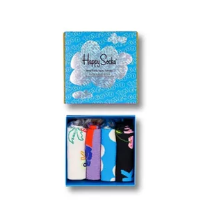 Skarpetki męskie - Happy Socks 4-Pack Good Times Socks Set, kolorowe i zabawne, skarpetki dla kobiet i mężczyzn, Czarny (36-40) - grafika 1