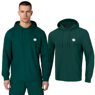 Bluza z kapturem Pit Bull Heavy Weight 220 Coolmax Pique Rockey '24 - Ciemnozielona M - Odzież taktyczna i umundurowanie - miniaturka - grafika 1