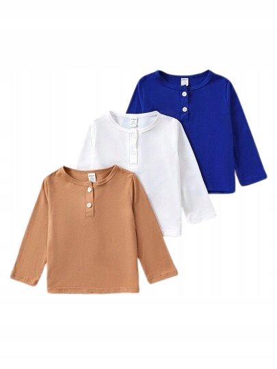 SHEIN BLUZKA Z DŁUGIM RĘKAWEM 3 PACK 68-74 ŁKG
