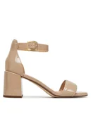 Sandały damskie - Clarks Sandały Ezoria Mae 26181299 Beżowy - miniaturka - grafika 1