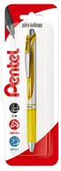 Pióra kulkowe - Pióro kulkowe 0,7 mm EnerGel BL77 żółty 1 szt. - PENTEL - miniaturka - grafika 1
