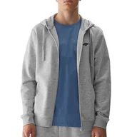 Bluzy sportowe męskie - Bluza 4F WSS24TSWSM095127M - szara - miniaturka - grafika 1