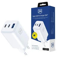 Ładowarki do telefonów - Ładowarka sieciowa 3MK Hyper GaN Charger 65W 1xUSB-A 2xUSB-C PD QC4+ biały - miniaturka - grafika 1