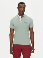Koszulki męskie - Napapijri Polo E-Amundsen NP0A4IN9 Zielony Regular Fit - miniaturka - grafika 1