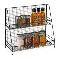 Półki do kuchni - Półka Półeczka Na Przyprawy do kuchni metalowa czarna Loft - miniaturka - grafika 1