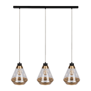Lampy sufitowe - Britop LAMPA wisząca MISTRAL 15820304 skandynawska ORRAWA szklany ZWIS loftowy złoty przezroczysty - miniaturka - grafika 1