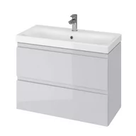 Szafki łazienkowe - Cersanit Zestaw Moduo Slim 80 szafka z umywalką szary - miniaturka - grafika 1