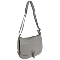 Torebki damskie - Torebka Damska Listonoszka Na Ramię - Mała, Szara, Miejska I Funkcjonalna - miniaturka - grafika 1