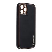 Etui i futerały do telefonów - Forcell Futerał LEATHER Case skórzany do IPHONE 12 PRO czarny - miniaturka - grafika 1