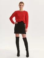 Spódnice - Spódnica damska czarna rozszerzana - SSD1752CA mini spódniczka - TOP SECRET - Odzieżowy sklep internetowy TOP SECRET - miniaturka - grafika 1