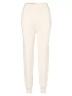 Spodnie sportowe damskie - HUGO - Spodnie damskie  Sajity, biały|beżowy - miniaturka - grafika 1