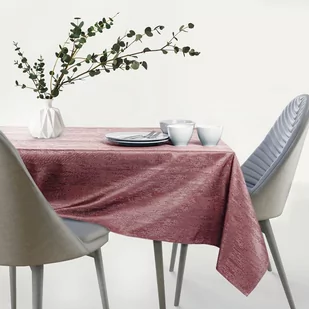 Obrus Vesta Różowy Tłoczony Nowoczesny 155x200 owal AmeliaHome - TCLOTH/AH/VESTA/HMD/OLDROSE/O155X200 - Obrusy i serwetki - miniaturka - grafika 1