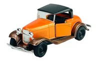 Samochody i pojazdy dla dzieci - WELLY OLD TIMER FORD MODEL A ROADSTER Z DACHEM POMARAŃCZOWY 1:34 SAMOCHÓD NOWY METALOWY MODEL - miniaturka - grafika 1