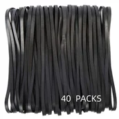 Inne - TEMU 40 szt. Wytrzymałe Duże Gumki Elastyczne - 8" Mocne i Szerokie do Biura, Koszy na Śmieci, Skarbonki i Rękodzieła - miniaturka - grafika 1