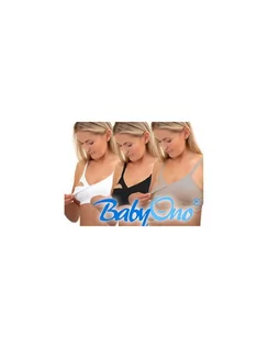 Bielizna ciążowa - Biustonosz dla matek karmiących i kobiet w ciąży BabyOno, Kolor: Biały, Rozmiar: 70-75 E - grafika 1