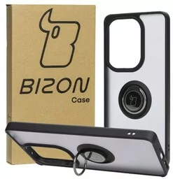 Bizon Etui Case Hybrid Ring do Xiaomi Redmi Note 13 Pro 4G/Poco M6 Pro 4G, czarne - Etui i futerały do telefonów - miniaturka - grafika 1