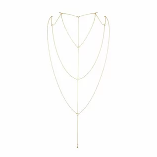 Biżuteria erotyczna - Łańcuszki na plecy i dekolt - Bijoux Indiscrets Magnifique Back & Cleavage Chain Gold - grafika 1