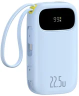 Powerbanki - Powerbank Baseus Powerbank 20000mAh z wyświetlaczem wbudowanymi kablami EnerFill FC31 22.5W - niebieski Powerbank 20000mAh z wyświetlaczem wbudowanymi kablami EnerFill FC31 22.5W - niebieski - miniaturka - grafika 1