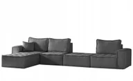 Narożniki - Narożnik modułowy XL Bohoo tkanina Raven ciemnoszary lewy - miniaturka - grafika 1