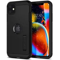 Etui i futerały do telefonów - Spigen Etui Tough Armor do Apple iPhone 11 Czarny - miniaturka - grafika 1