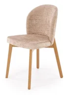 Krzesła - Drewniane krzesło tapicerowane dąb naturalny + beż- Lorenti - miniaturka - grafika 1