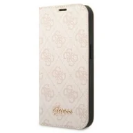 Etui i futerały do telefonów - Guess GUBKP14LHG4SHP iPhone 14 Pro 6,1" różowy/pink book 4G Vintage Gold Logo - miniaturka - grafika 1